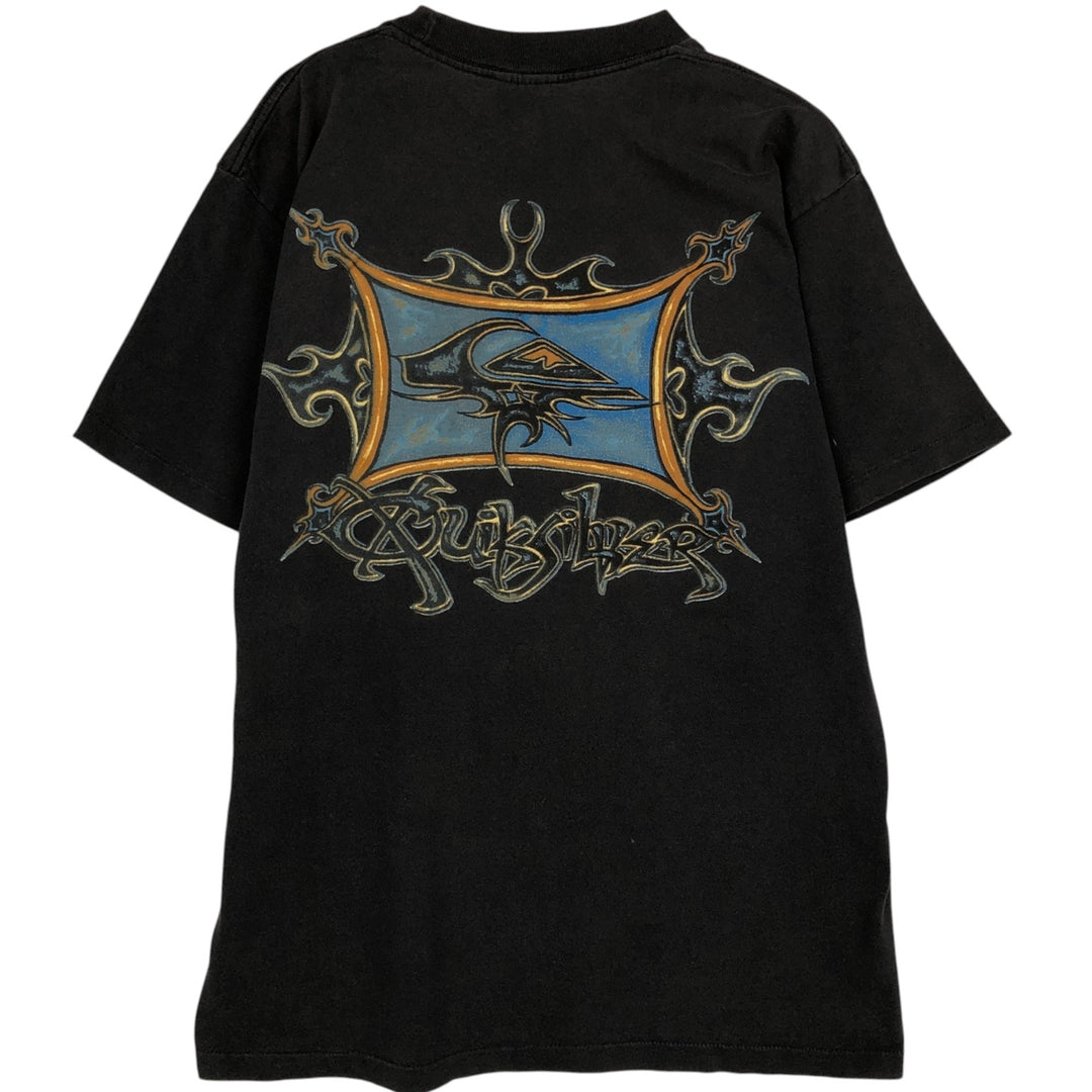 90'S Quiksilver surf/skate t-shirt, made in USA, men's size L equivalent, vintage. cotton black type Vintage Second Hand