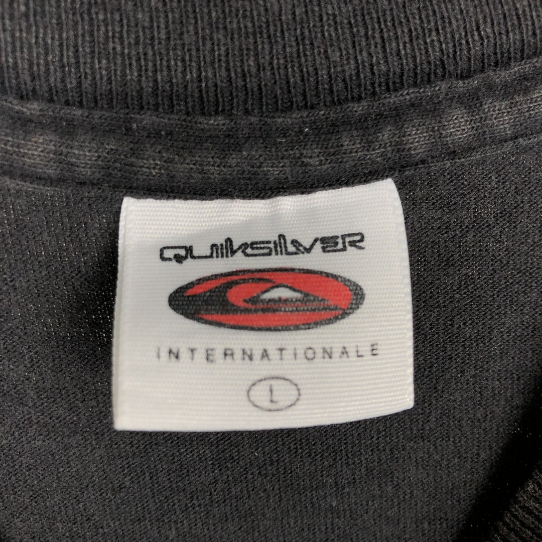 90'S Quiksilver surf/skate t-shirt, made in USA, men's size L equivalent, vintage. cotton black type Vintage Second Hand