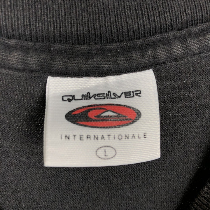 90'S Quiksilver surf/skate t-shirt, made in USA, men's size L equivalent, vintage. cotton black type Vintage Second Hand