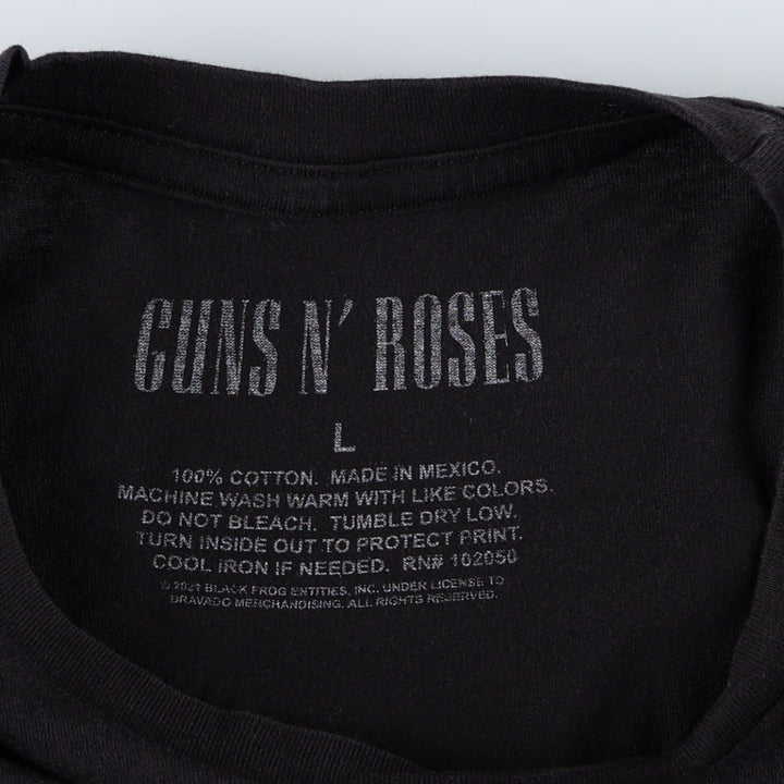 Guns N' Roses Band T-shirt, Band T, Men's L size cotton black type Vintage Second Hand