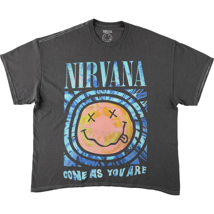 NIRVANA Nirvana Band T-shirt, Band T, Men's XL size cotton Charcoal Vintage Second Hand