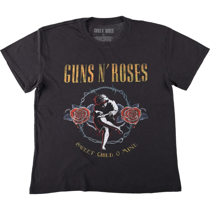 Guns N' Roses Band T-shirt, Band T, Men's XL size cotton black type Vintage Second Hand