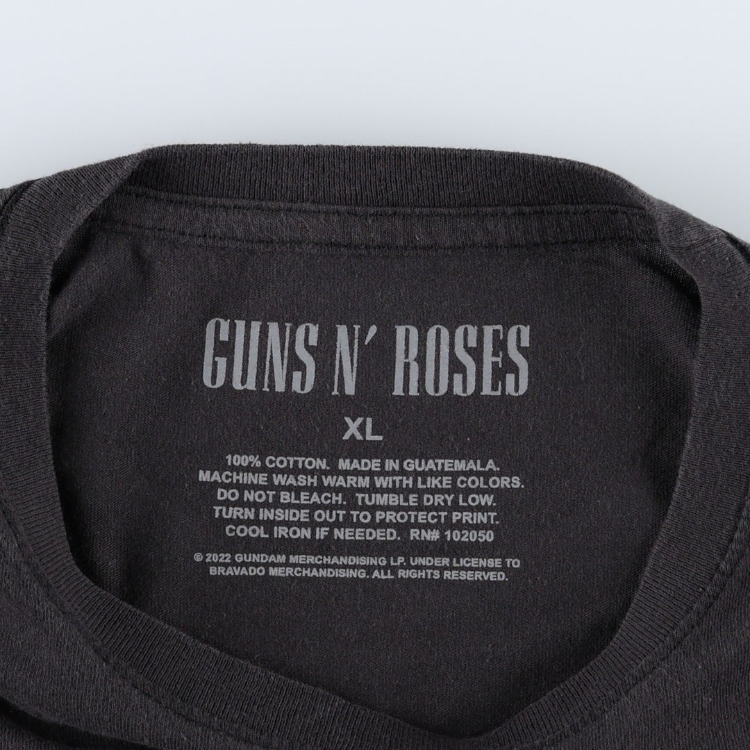 Guns N' Roses Band T-shirt, Band T, Men's XL size cotton black type Vintage Second Hand