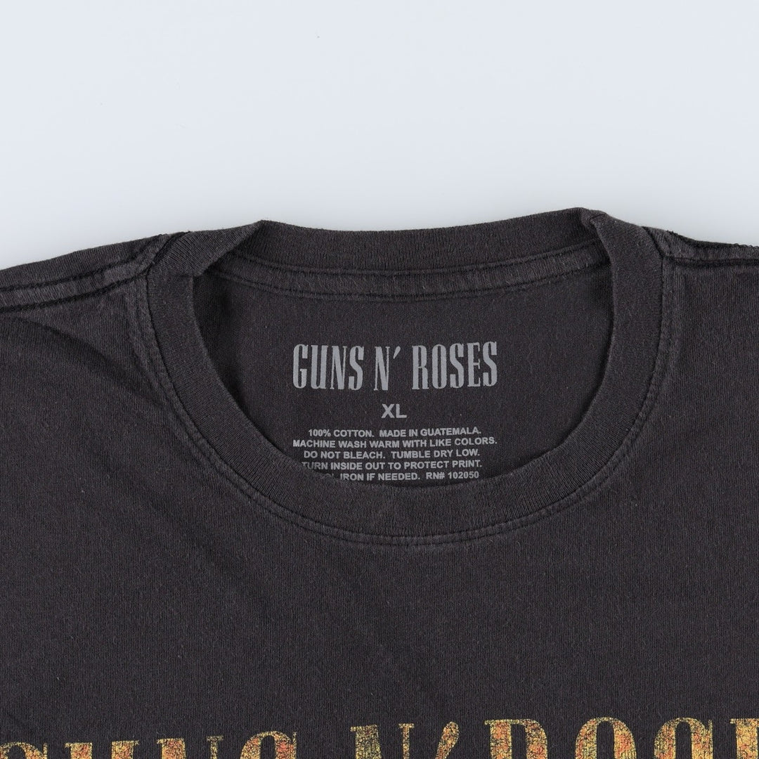Guns N' Roses Band T-shirt, Band T, Men's XL size cotton black type Vintage Second Hand