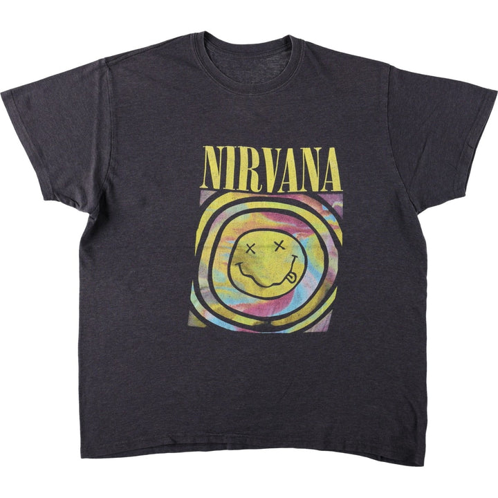 NIRVANA Nirvana Band T-shirt, Band T, Men's XL size unclear black type Vintage Second Hand