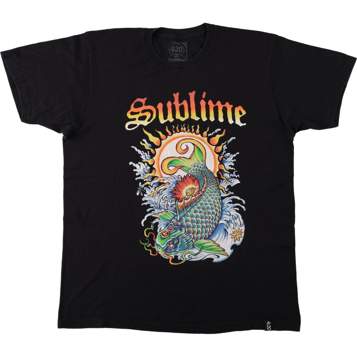 SUBLIME Band T-shirt, Men's L size unclear black type Vintage Second Hand