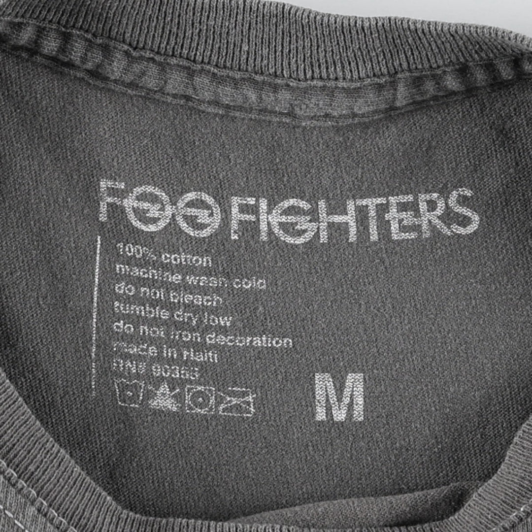Foo Fighters band t-shirt, men's size M. cotton Charcoal Vintage Second Hand