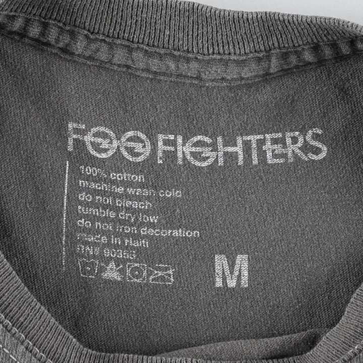 Foo Fighters band t-shirt, men's size M. cotton Charcoal Vintage Second Hand