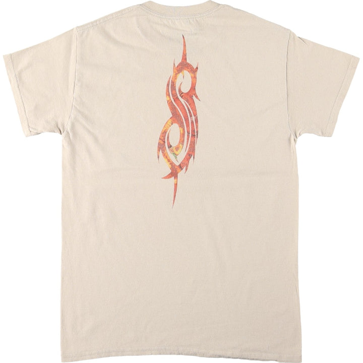 Slipknot Band T-shirt, Band T, Men's M size cotton beige type brown Vintage Second Hand