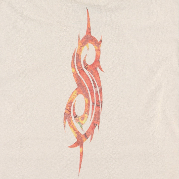 Slipknot Band T-shirt, Band T, Men's M size cotton beige type brown Vintage Second Hand