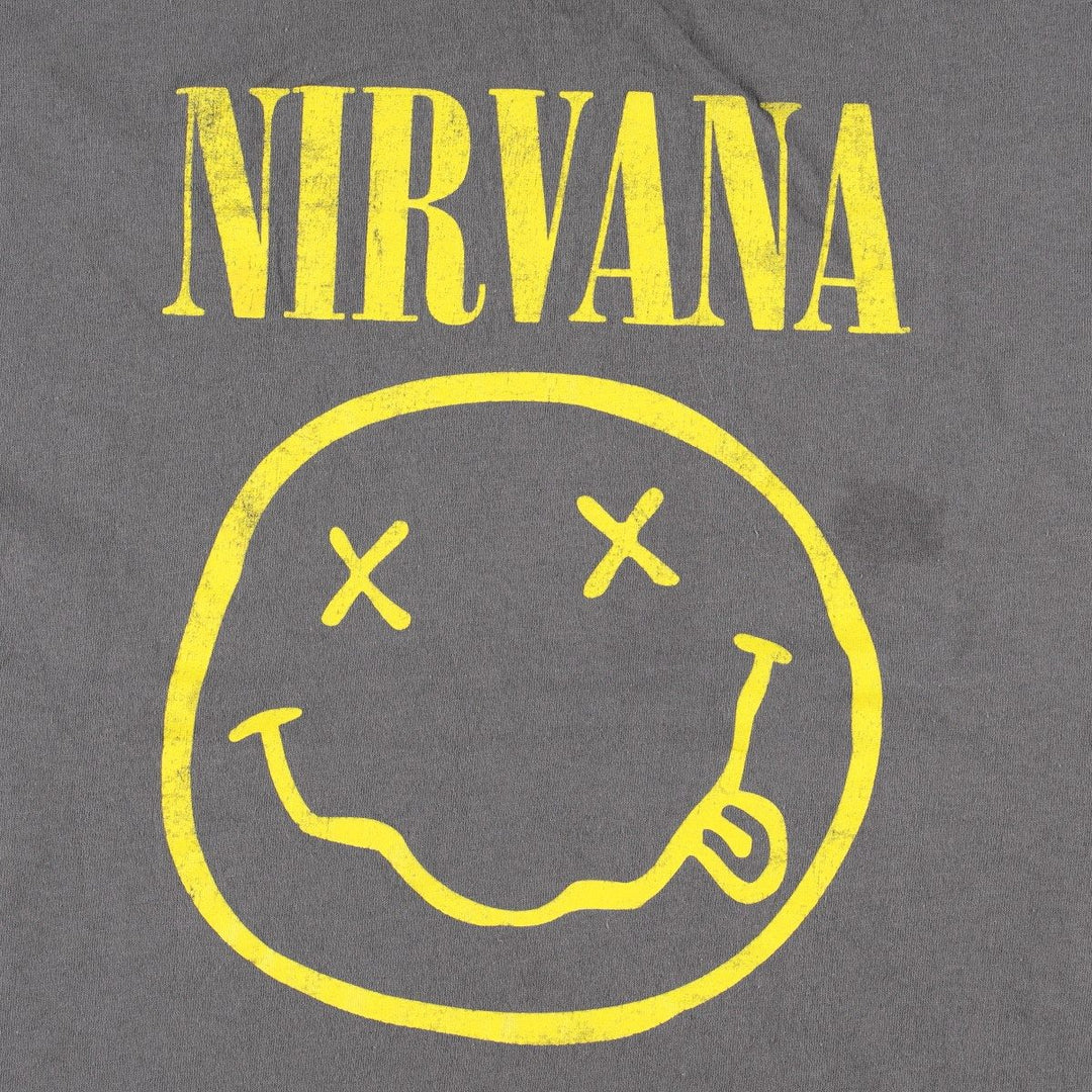 NIRVANA Nirvana Band T-shirt, Band T, Men's L size cotton black type Vintage Second Hand