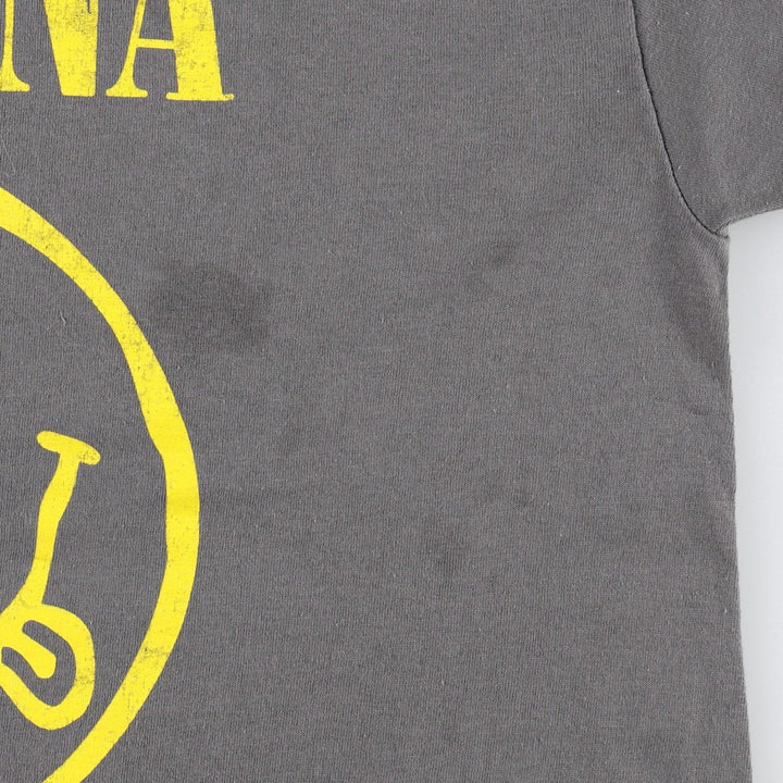NIRVANA Nirvana Band T-shirt, Band T, Men's L size cotton black type Vintage Second Hand