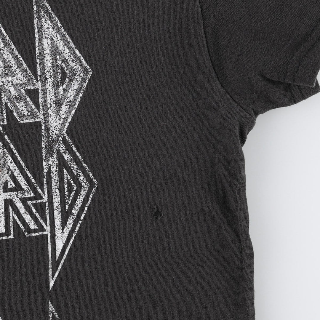 DEF LEPPARD Def Leppard Leopard Pattern Band T-shirt Band Tee Men's XL equivalent cotton black type Vintage Second Hand
