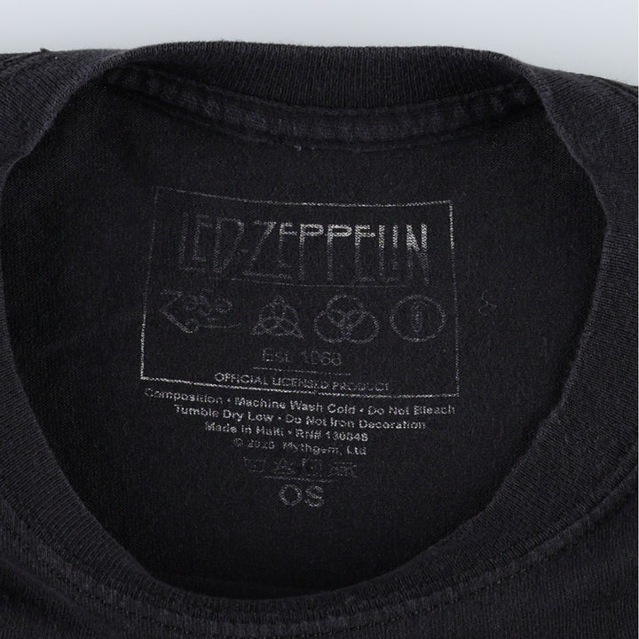 Led Zeppelin Band T-shirt, Band T, Men's S size unclear black type Vintage Second Hand
