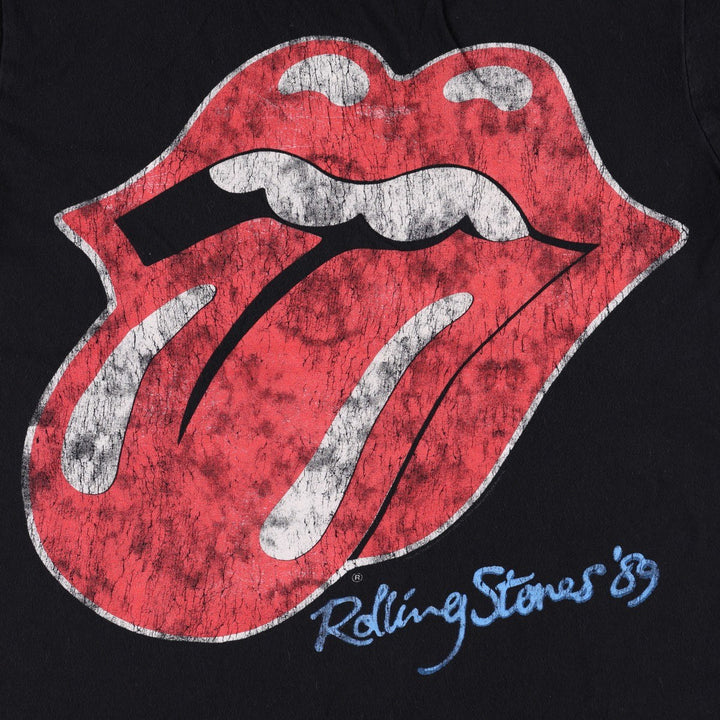 THE ROLLING STONES The Rolling Stones Band T-shirt Band T Men's M size cotton black type Vintage Second Hand