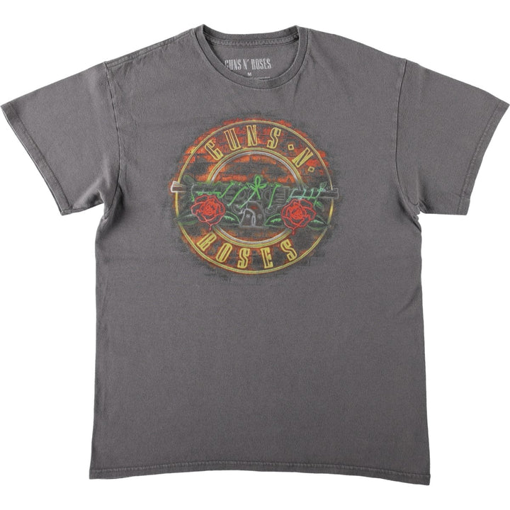 Guns N' Roses Band T-shirt, Men's M size cotton Charcoal Vintage Second Hand