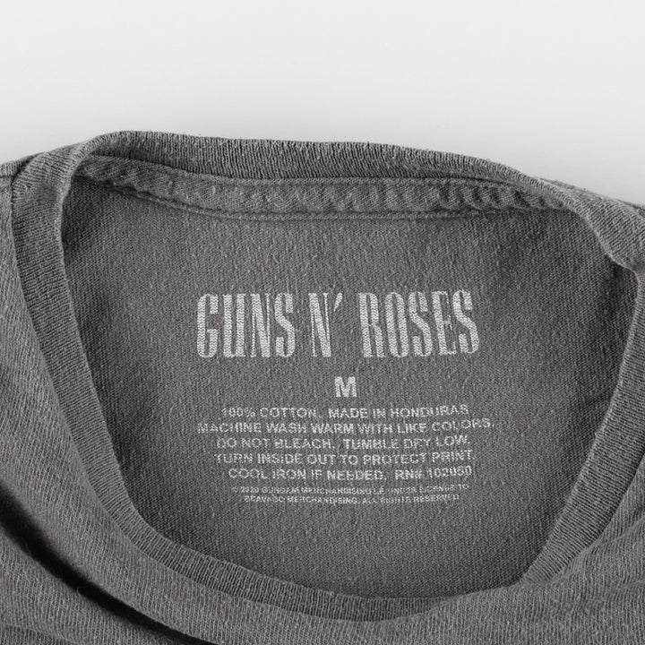 Guns N' Roses Band T-shirt, Men's M size cotton Charcoal Vintage Second Hand