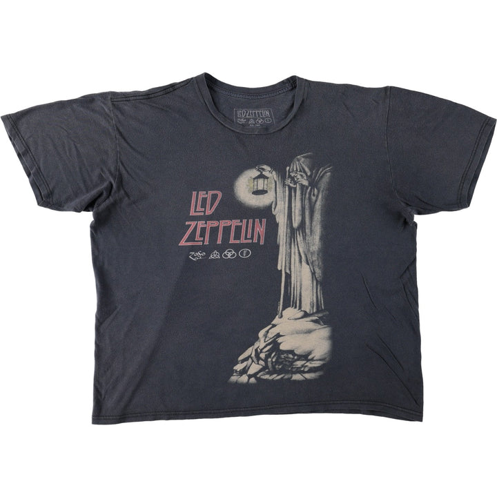 Led Zeppelin Band T-Shirt, Band T, Men's XL cotton black type Vintage Second Hand