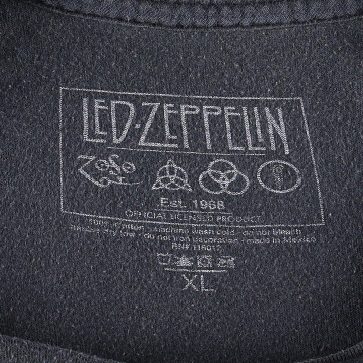 Led Zeppelin Band T-Shirt, Band T, Men's XL cotton black type Vintage Second Hand