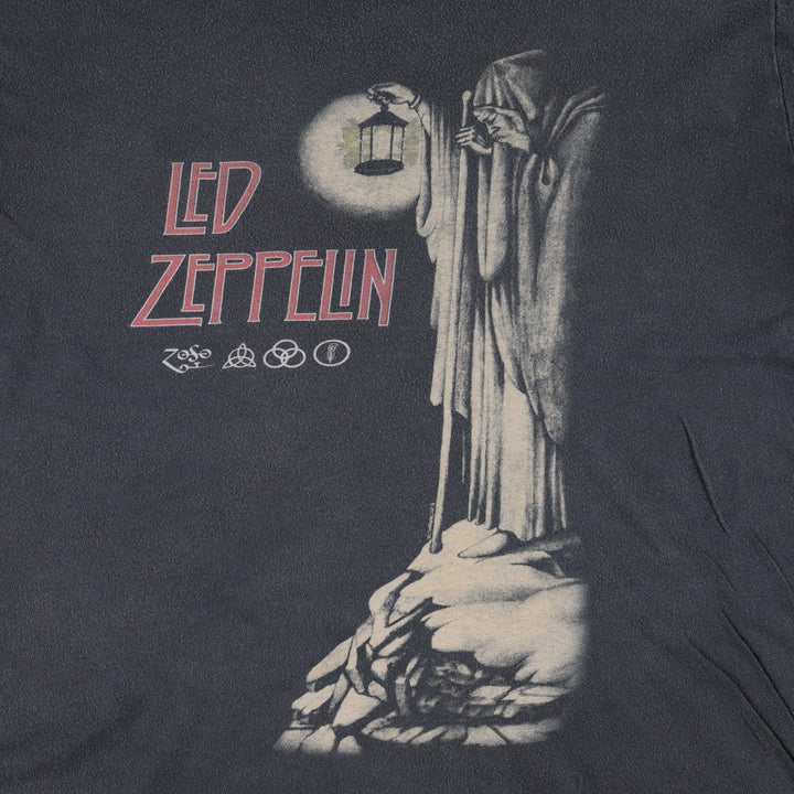 Led Zeppelin Band T-Shirt, Band T, Men's XL cotton black type Vintage Second Hand