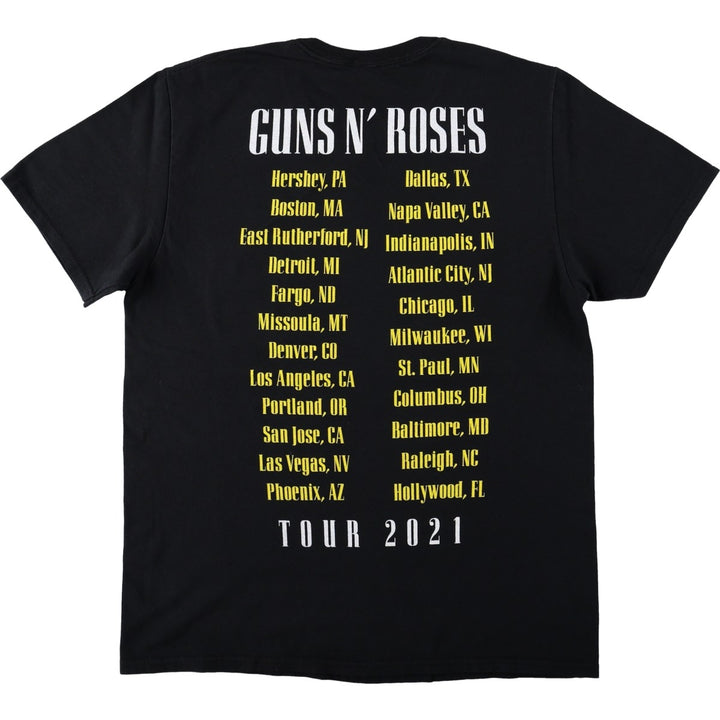 Guns N' Roses Band T-shirt, Band T, Men's L size cotton black type Vintage Second Hand