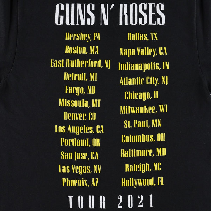 Guns N' Roses Band T-shirt, Band T, Men's L size cotton black type Vintage Second Hand