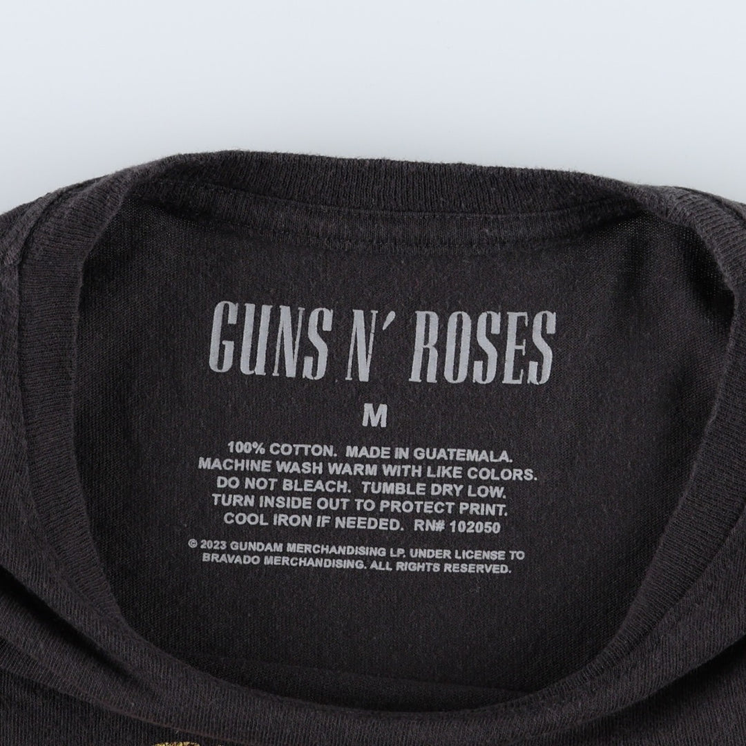 Guns N' Roses Band T-shirt, Men's M size cotton black type Vintage Second Hand