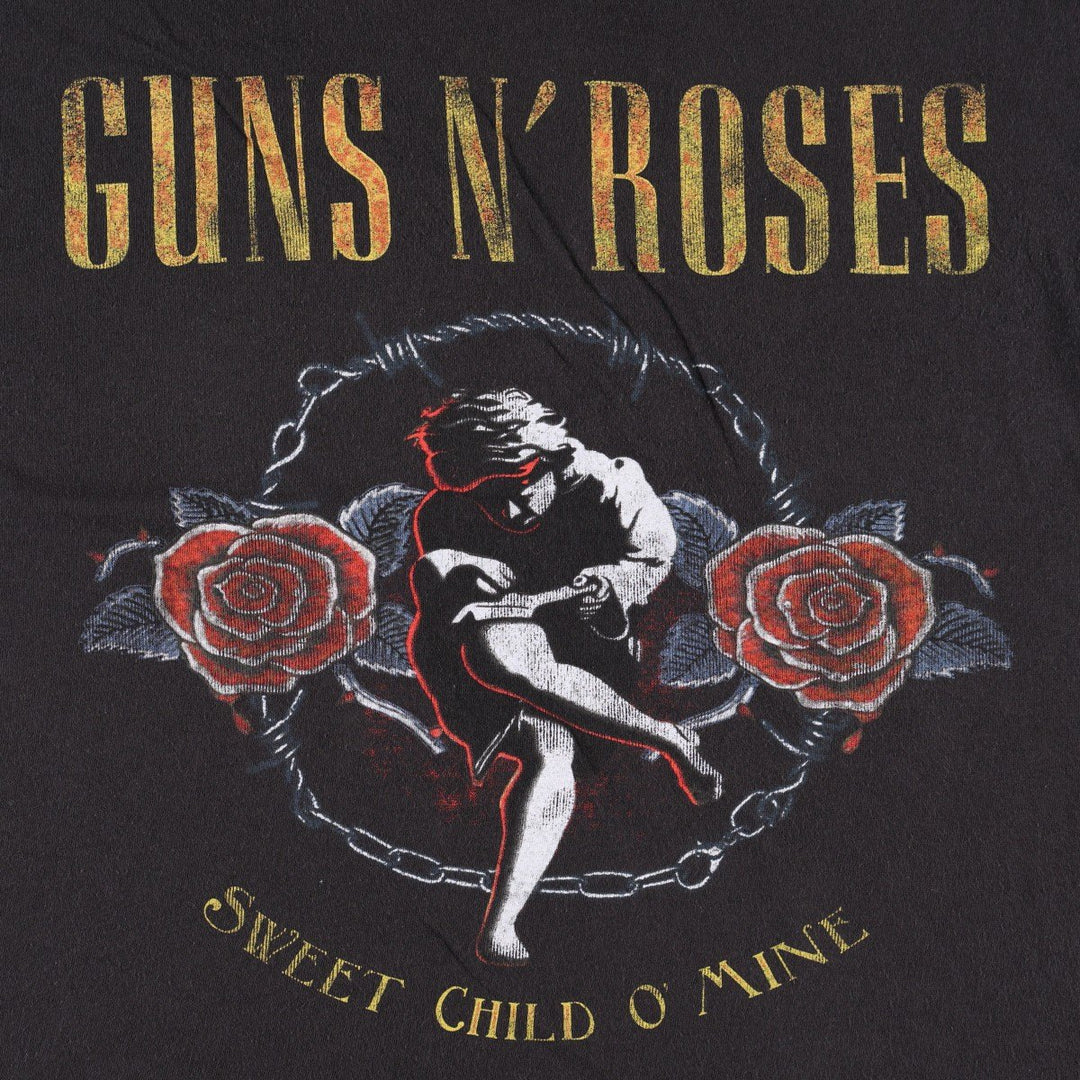 Guns N' Roses Band T-shirt, Men's M size cotton black type Vintage Second Hand