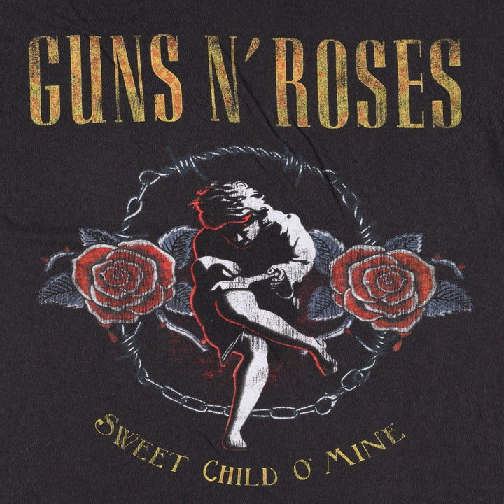 Guns N' Roses Band T-shirt, Men's M size cotton black type Vintage Second Hand