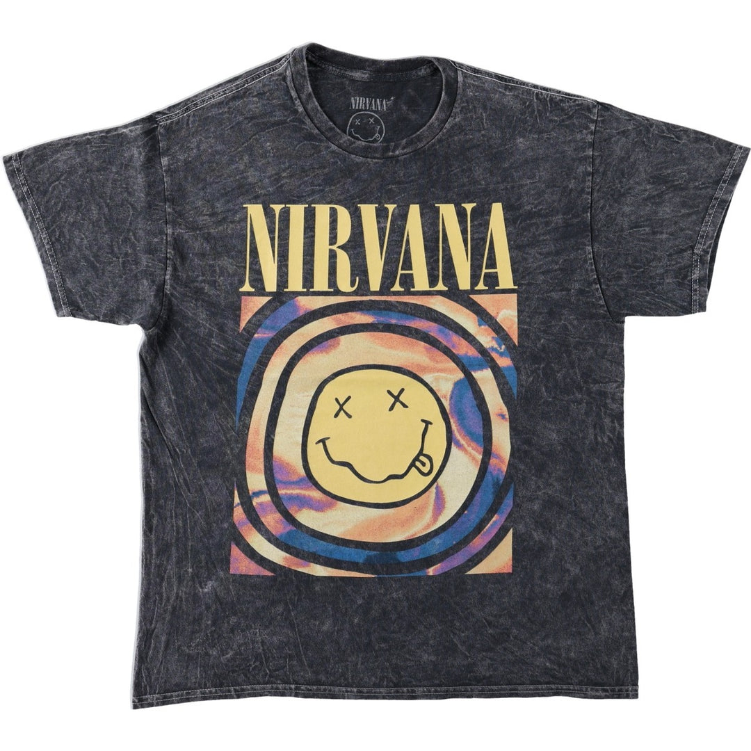 NIRVANA Nirvana Band T-shirt, Band T, Men's L size cotton black type Vintage Second Hand