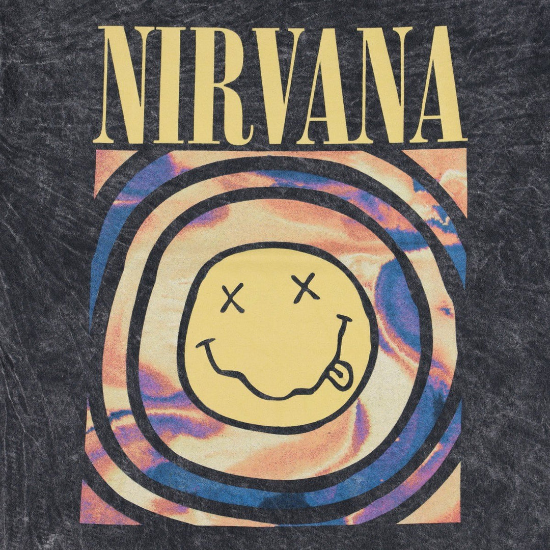 NIRVANA Nirvana Band T-shirt, Band T, Men's L size cotton black type Vintage Second Hand