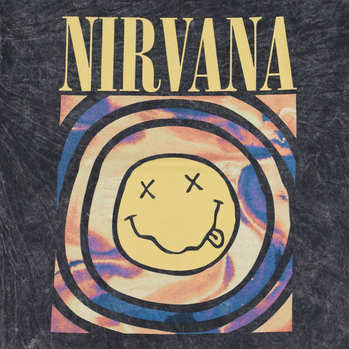 NIRVANA Nirvana Band T-shirt, Band T, Men's L size cotton black type Vintage Second Hand