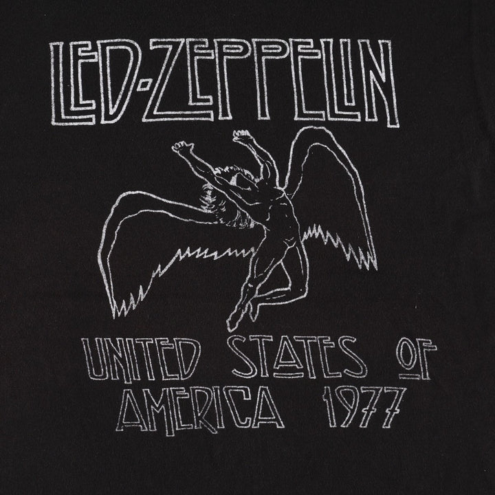 Led Zeppelin Band T-shirt, Band T, Men's L size cotton black type Vintage Second Hand