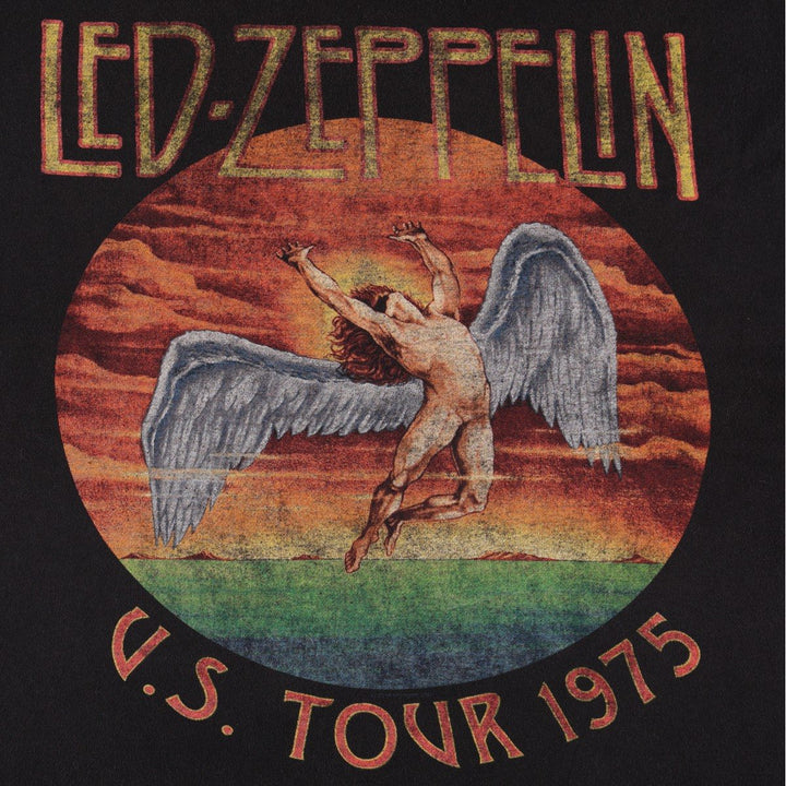 Led Zeppelin Band T-shirt, Band T, Men's L size cotton black type Vintage Second Hand