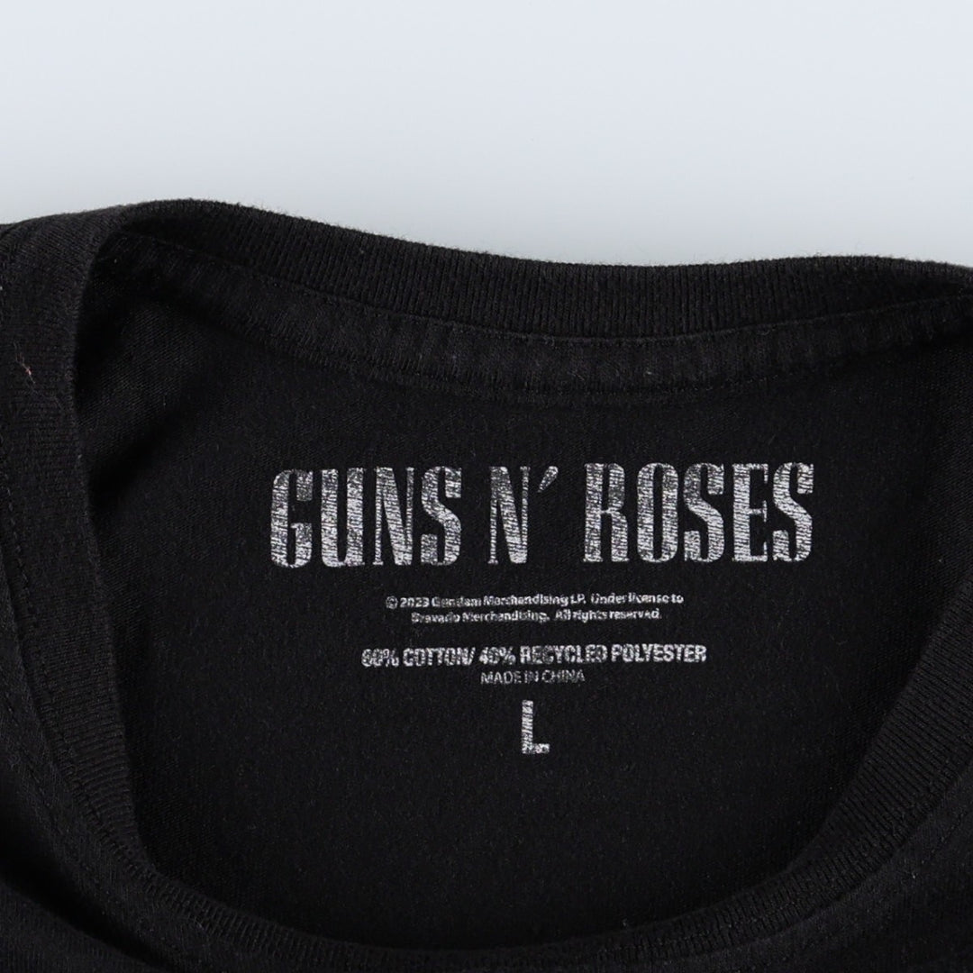 Guns N' Roses Band T-shirt, Band T, Men's L size cotton black type Vintage Second Hand