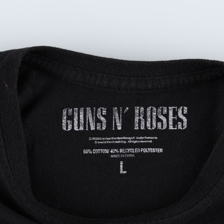 Guns N' Roses Band T-shirt, Band T, Men's L size cotton black type Vintage Second Hand