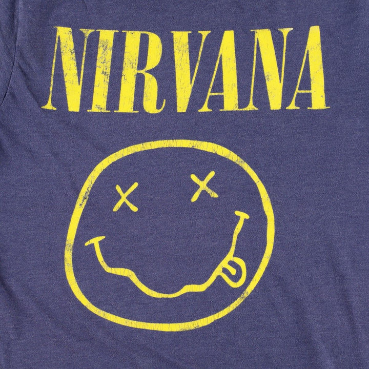 NIRVANA Nirvana Band T-shirt, Band T, Men's XL size unclear blue type Vintage Second Hand