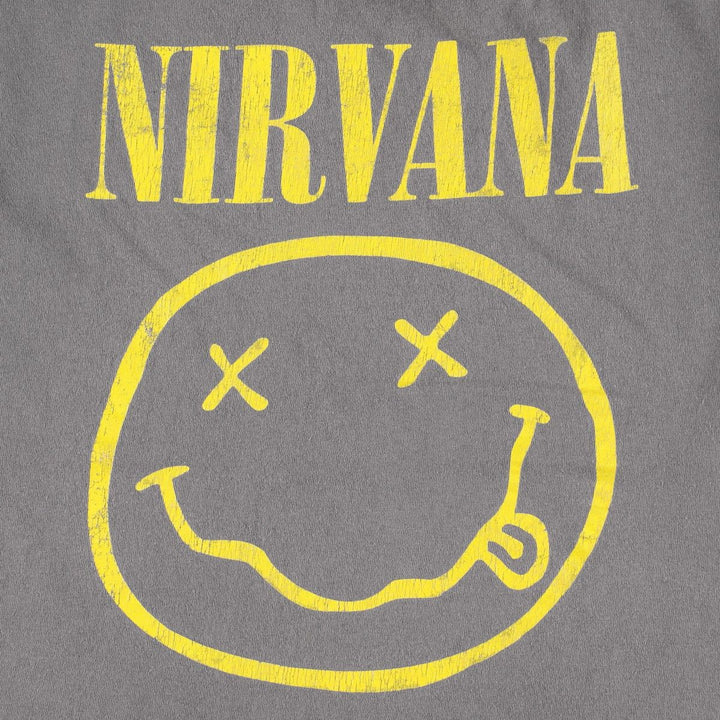 NIRVANA Nirvana Band T-shirt, Band T, Men's M size cotton Charcoal Vintage Second Hand