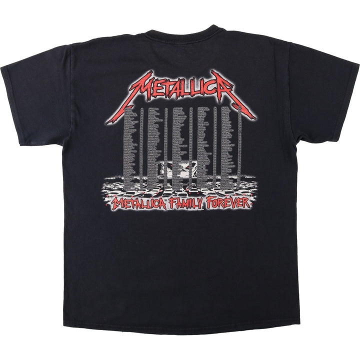 METALLICA Metallica Band T-shirt Band T Men's L size cotton black type Vintage Second Hand