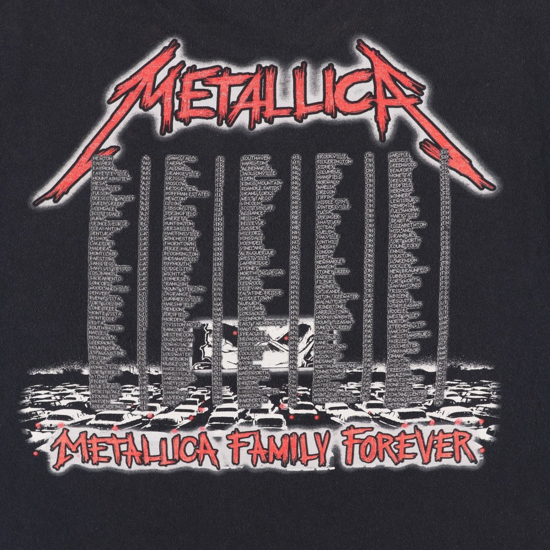 METALLICA Metallica Band T-shirt Band T Men's L size cotton black type Vintage Second Hand