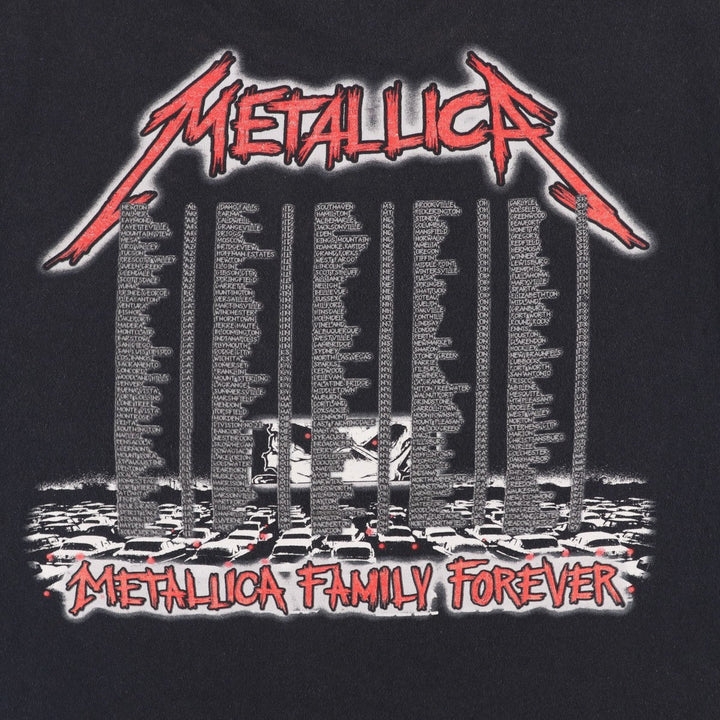 METALLICA Metallica Band T-shirt Band T Men's L size cotton black type Vintage Second Hand