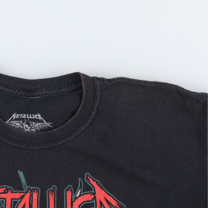 METALLICA Metallica Band T-shirt Band T Men's L size cotton black type Vintage Second Hand