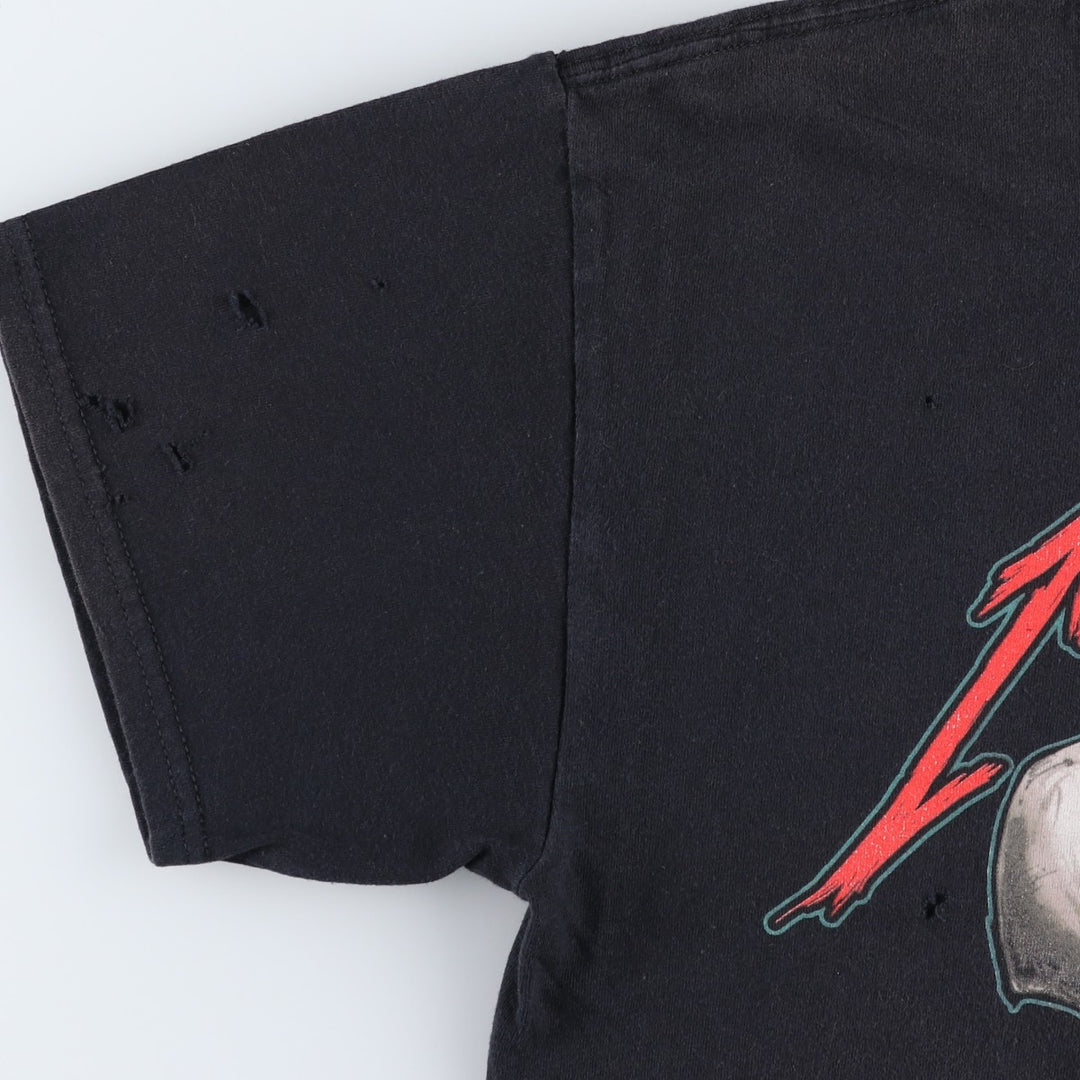 METALLICA Metallica Band T-shirt Band T Men's L size cotton black type Vintage Second Hand