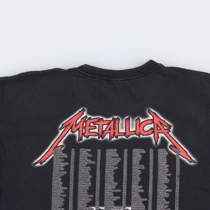 METALLICA Metallica Band T-shirt Band T Men's L size cotton black type Vintage Second Hand