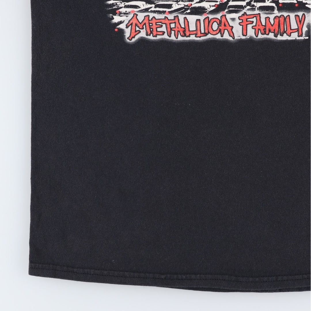 METALLICA Metallica Band T-shirt Band T Men's L size cotton black type Vintage Second Hand