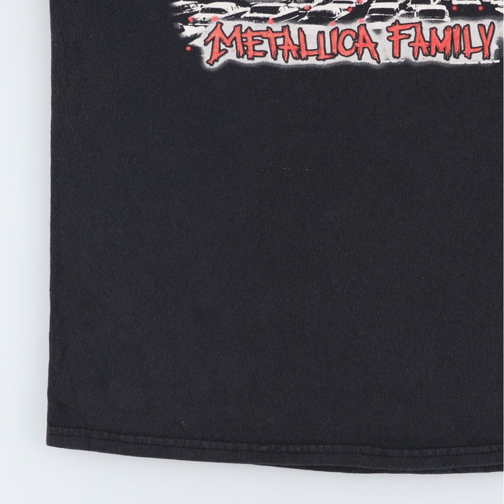 METALLICA Metallica Band T-shirt Band T Men's L size cotton black type Vintage Second Hand