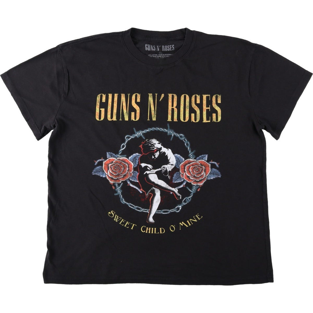 Guns N' Roses Band T-shirt, Band T, Men's XL size cotton black type Vintage Second Hand
