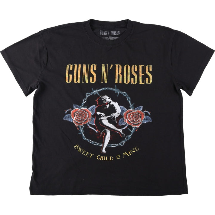Guns N' Roses Band T-shirt, Band T, Men's XL size cotton black type Vintage Second Hand