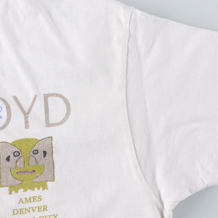 PINK FLOYD Pink Floyd Band T-shirt Band T Men's L size cotton white type Vintage Second Hand