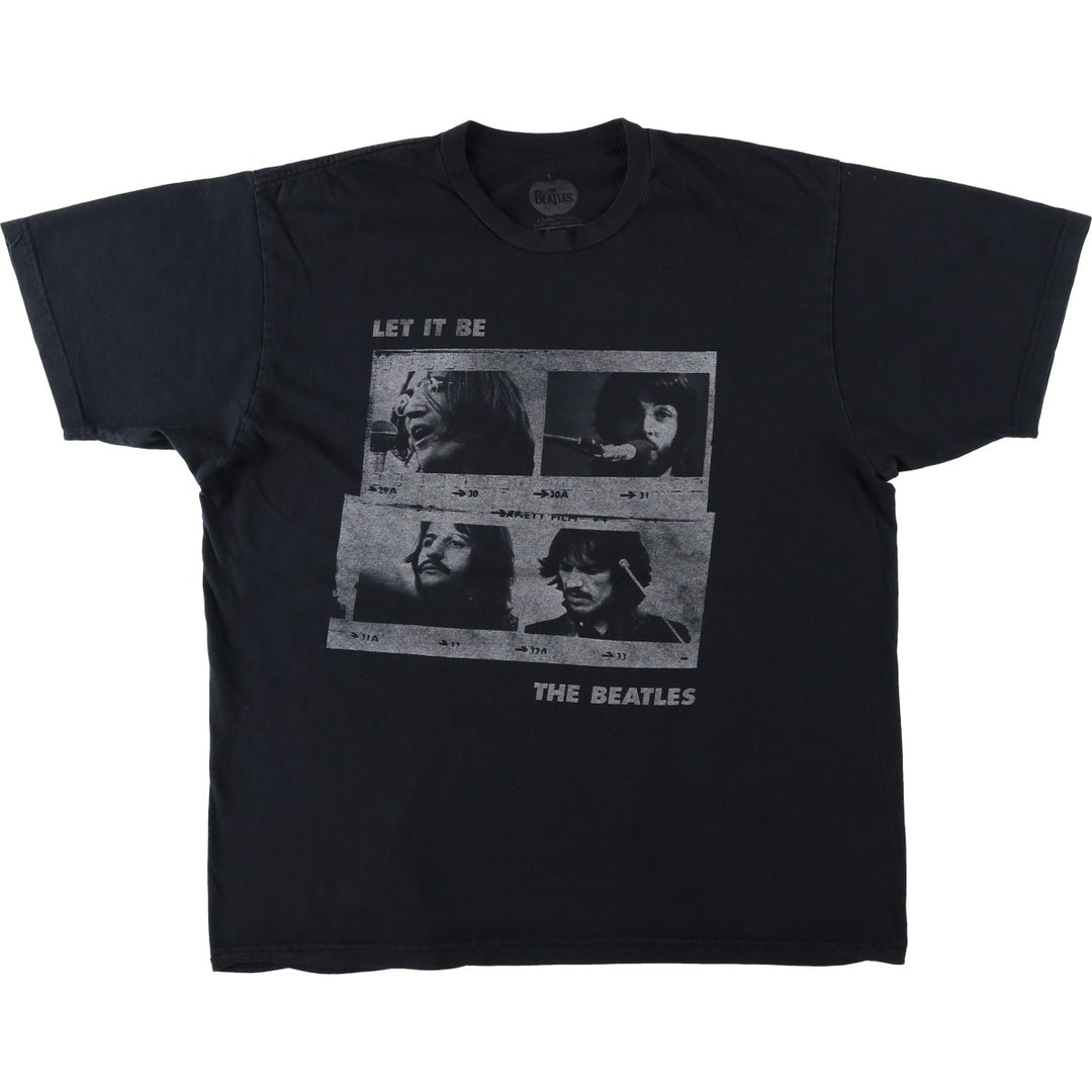 THE BEATLES Band T-shirt, Band T, Men's XL size cotton black type Vintage Second Hand